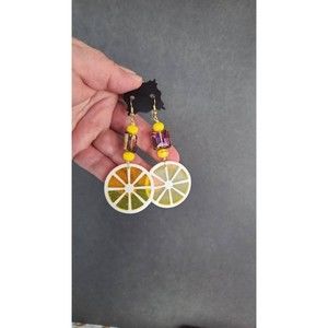 Lemon Slice Dangling Earrings